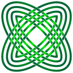 Celtic Knot In Shades Of Green Sticker