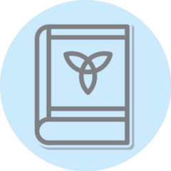 Celtic Knot On Book In Blue Sticker