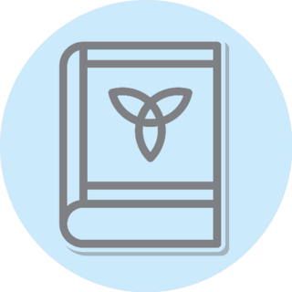 Celtic Knot On Book In Blue Sticker