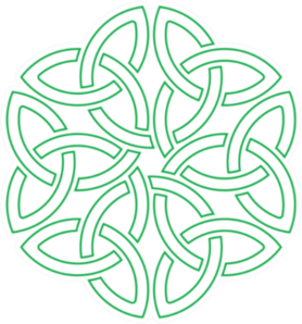 Celtic Shamrock Knot In Circle Sticker