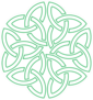 Celtic Shamrock Knot In Circle Sticker