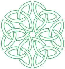 Celtic Shamrock Knot In Circle Sticker