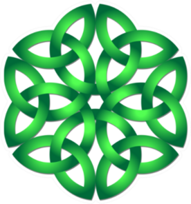Celtic Shamrock Knot In Circle Symbol Of Ireland Sticker