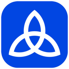 Celtic Trinity Icon In Blue Sticker