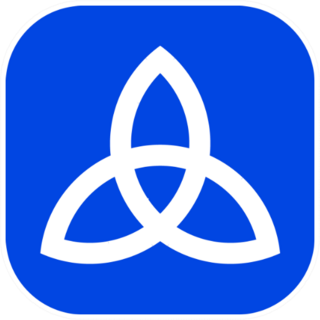 Celtic Trinity Icon In Blue Sticker