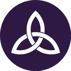 Celtic Trinity Knot On Blue Sticker