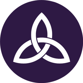 Celtic Trinity Knot On Blue Sticker