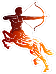 Centaur Flame Tattoo Sticker