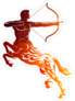 Centaur Flame Tattoo Sticker