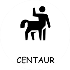 Centaur Flat Icon Sticker