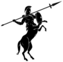 Centaur Spear Aim High Silhouette Sticker