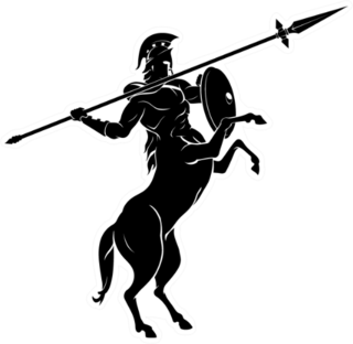 Centaur Spear Aim High Silhouette Sticker