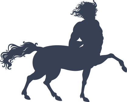 Centaur With Curly Hair Sticker