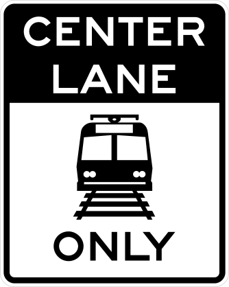 Center Lane Only Sticker