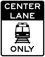 Center Lane Only Sticker