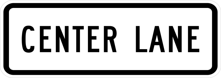 Center Lane Sticker