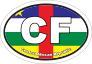 Central African Republic Cf Flag Oval Sticker