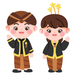 Central Java Traditional Dress Sticker