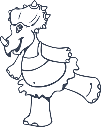 Centrosaurus Dinosaur In A Tutu Sticker