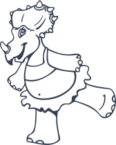 Centrosaurus Dinosaur In A Tutu Sticker