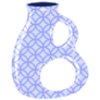 Ceramic Vase Blue Sticker