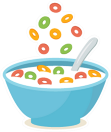 Cereal Bowl With Splash Of Milk Sticker