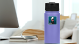 Cereal Killer, The Death Grim Reaper With Cereal Bowl Sticker on a Water Bottle (New) example