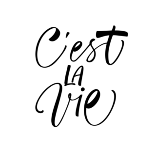 Cest La Vie French Phrase, Its Life Lettering Sticker