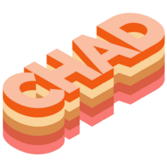 Chad 3D Font Sticker