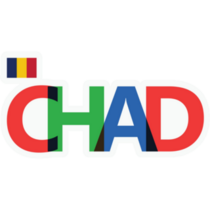 Chad Colorful Typography Sticker