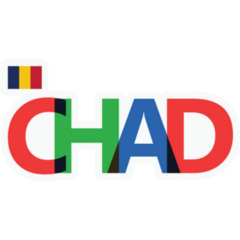 Chad Colorful Typography Sticker