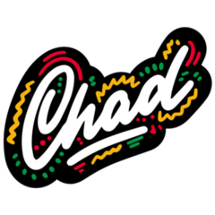 Chad  Creative Text Sticker