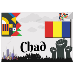 Chad Flag Abstract Traditional Sticker