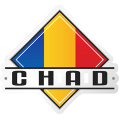 Chad Flag Emblema Sticker