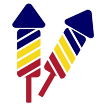 Chad Flag Fireworks Sticker