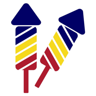 Chad Flag Fireworks Sticker