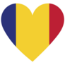 Chad Flag In Heart Sticker