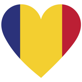 Chad Flag In Heart Sticker