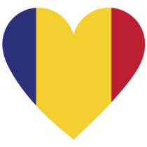 Chad Flag In Heart Sticker