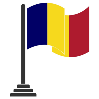 Chad Flag On Pole Sticker