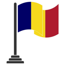 Chad Flag On Pole Sticker