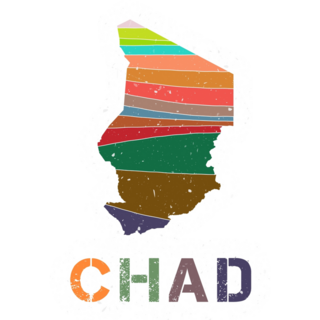 Chad Geometric Waves Sticker