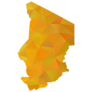 Chad Gold Polygonal Sticker