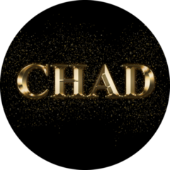Chad Gold Text Sticker