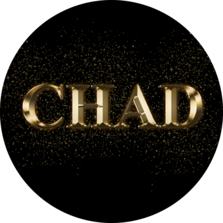 Chad Gold Text Sticker