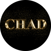 Chad Gold Text Sticker