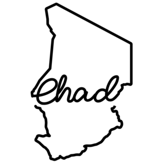 Chad Handwritten Map Sticker