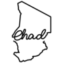 Chad Handwritten Map Sticker