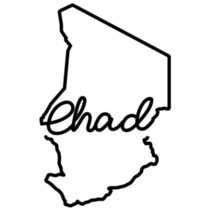 Chad Handwritten Map Sticker