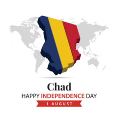Chad Independence Day, 3d Sticker